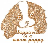 Happiness is a warm puppy free embroidery design