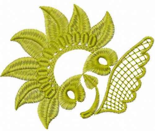 Sunflower free embroidery design