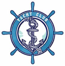 Yacht club embroidery design