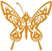 Tribal Butterfly embroidery design