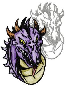 Dragon's shadow 8 embroidery design