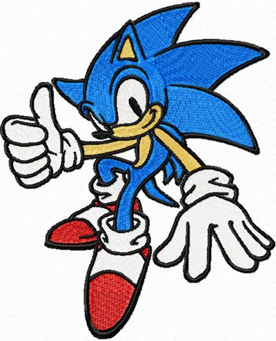 Sonic the Hedgehog 2 machine embroidery design