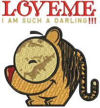 Love me: I'm such a darling embroidery design