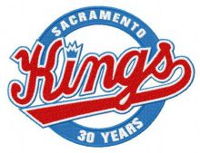 Sacramento Kings logo embroidery design