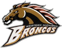 Western Michigan Broncos logo embroidery design