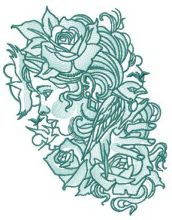 Absence of hope embroidery design