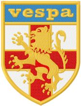 St George Vespa Shield logo embroidery design
