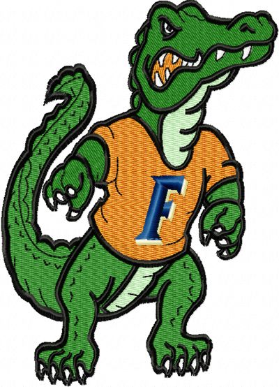 Florida Gator logo machine embroidery design