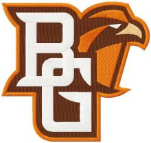 Bowling Green Falcon primary logo embroidery design