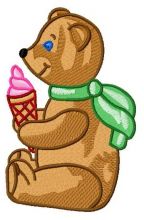 Ice cream for teddy 2 embroidery design