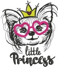 Little Princess chihuahua embroidery design