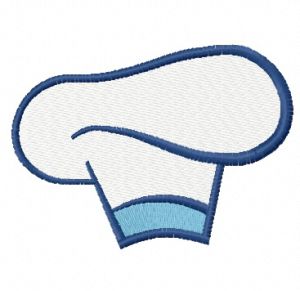 Chef hat embroidery design