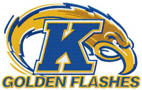 Golden Flashes logo machine embroidery design