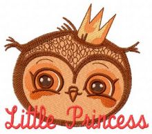 Owl princess 3 embroidery design