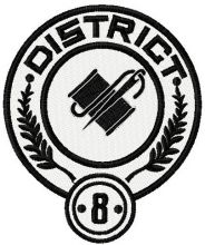 District 8 logo embroidery design