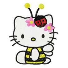 Hello Kitty Bee embroidery design