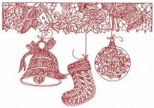 Christmas decorations 6 embroidery design