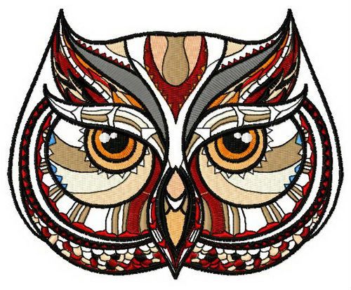 Mosaic owl 2 machine embroidery design