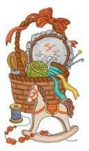 Granny's basket embroidery design