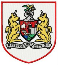 Bristol City F.C. logo embroidery design