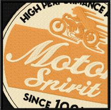 Moto Spirit block embroidery design