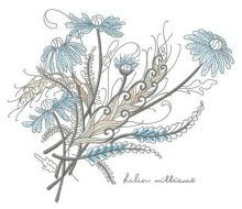 Bouquet of chamomiles embroidery design