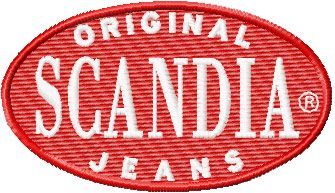 Scandia Jeans Logo machine embroidery design