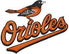 Baltimore Orioles logo embroidery design