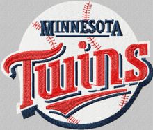 Minnesota Twins logo embroidery design