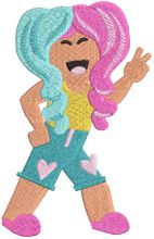 Candy Girl Roblox dancing embroidery design