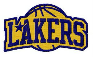 Lakers logo embroidery design