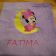 Bath towel embroidered with Minnie Mouse 