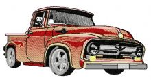 Ford F-100 car 2 embroidery design