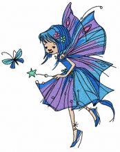 Night fairy embroidery design