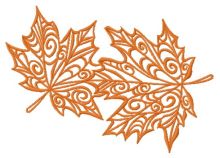 Maple leaves 4 embroidery design