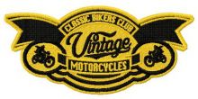 Classic bikers club logo embroidery design