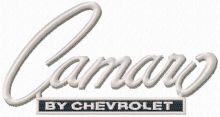 Camaro by Chevrolet logo embroidery design