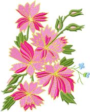 Flowers embroidery design