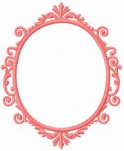 Pink frame embroidery design