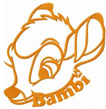 Disney character Bambi embroidery design
