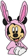 Easter bunny Mickey Mouse embroidery design