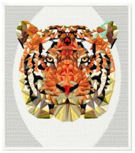 Mosaic tiger 4 embroidery design