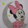 Minnie Mouse and moon embroidered on baby bib