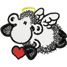 Sheepworld Sheep Angel embroidery design
