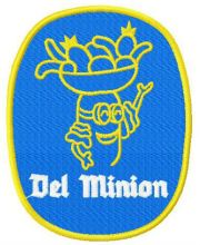 Del Minion badge embroidery design