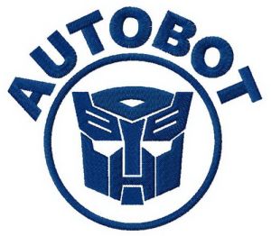 Autobot embroidery design