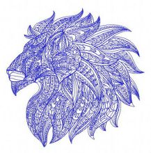 Mosaic lion 2 embroidery design