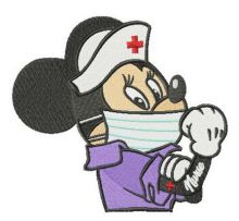 Nurse Minnie embroidery design