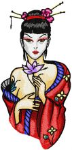 Modern Geisha Yours Forever embroidery design