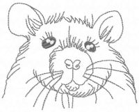 Grey mouse free embroidery design